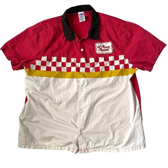 Disney Other - Disney Toy Story Planet Pizza uniform button down size XXL